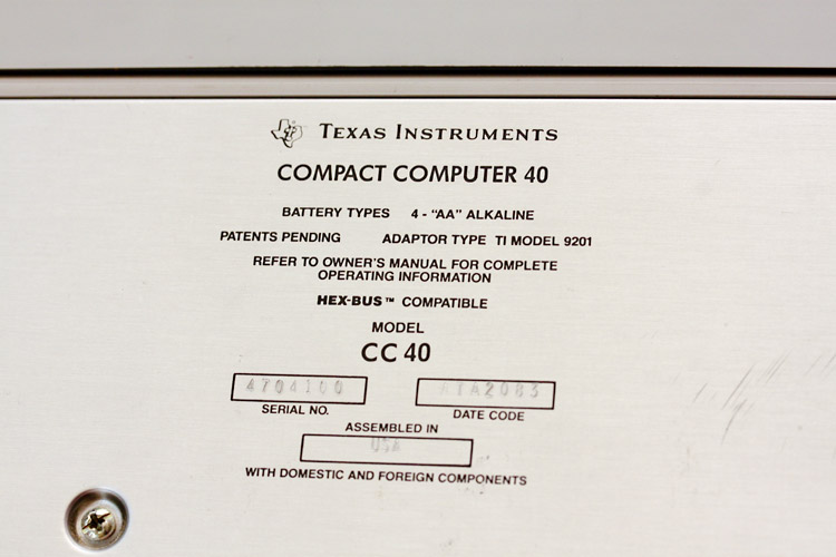 Texas Instruments Compact Computer CC40