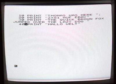 ZX81 Tastatur funktioniert